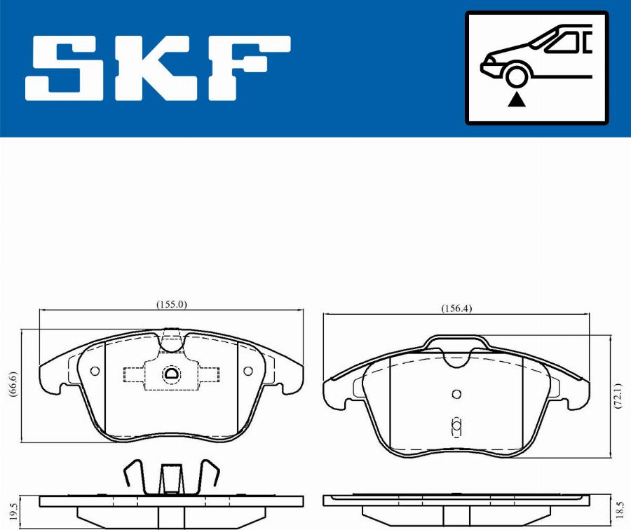 SKF VKBP 80049 - Kit pastiglie freno, Freno a disco autozon.pro