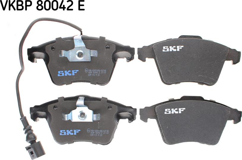 SKF VKBP 80042 E - Kit pastiglie freno, Freno a disco autozon.pro