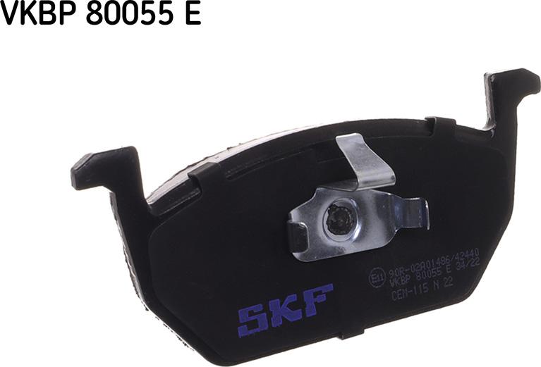 SKF VKBP 80055 E - Kit pastiglie freno, Freno a disco autozon.pro