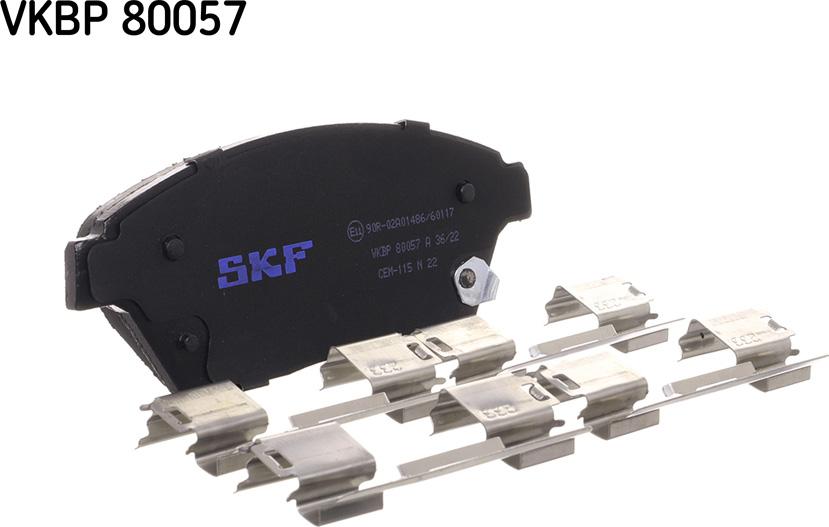 SKF VKBP 80057 A - Kit pastiglie freno, Freno a disco autozon.pro