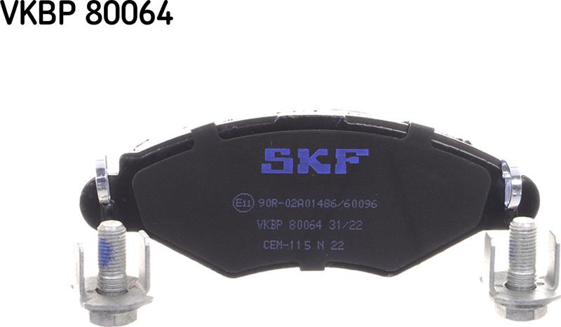 SKF VKBP 80064 - Kit pastiglie freno, Freno a disco autozon.pro