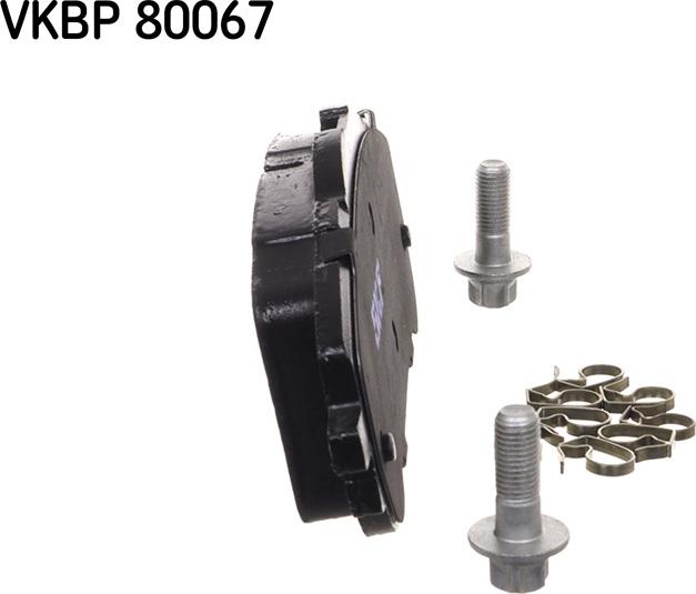 SKF VKBP 80067 - Kit pastiglie freno, Freno a disco autozon.pro