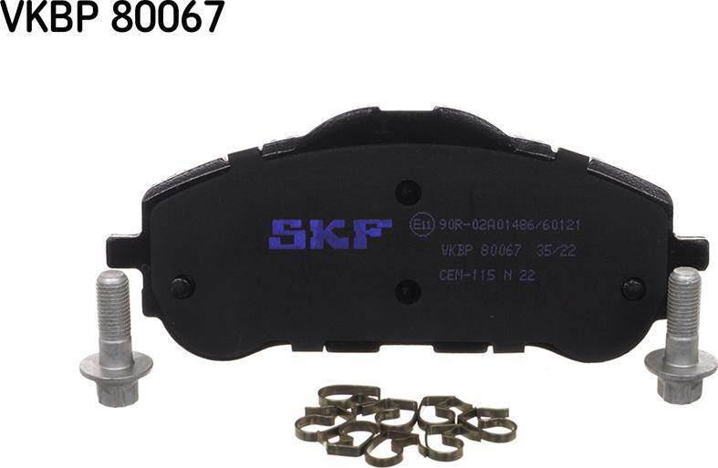 SKF VKBP 80067 - Kit pastiglie freno, Freno a disco autozon.pro