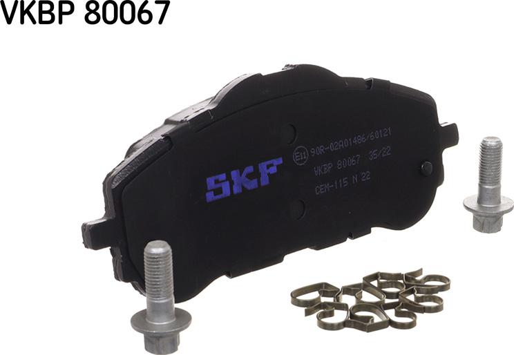 SKF VKBP 80067 - Kit pastiglie freno, Freno a disco autozon.pro