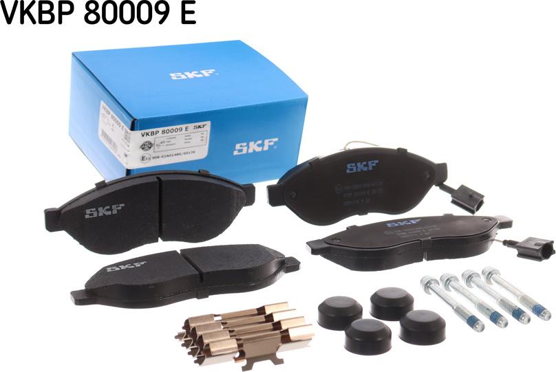 SKF VKBP 80009 E - Kit pastiglie freno, Freno a disco autozon.pro