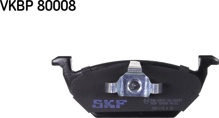 SKF VKBP 80008 - Kit pastiglie freno, Freno a disco autozon.pro