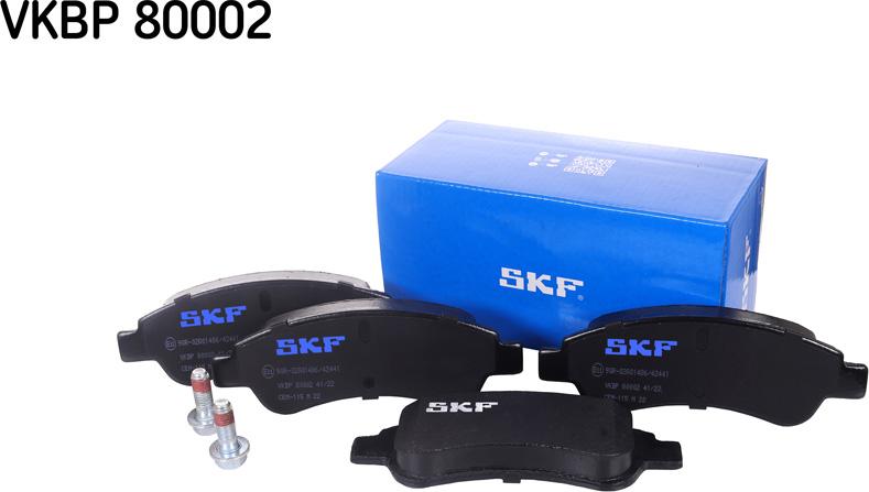 SKF VKBP 80002 - Kit pastiglie freno, Freno a disco autozon.pro