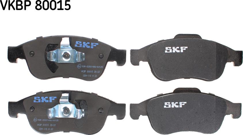 SKF VKBP 80015 - Kit pastiglie freno, Freno a disco autozon.pro