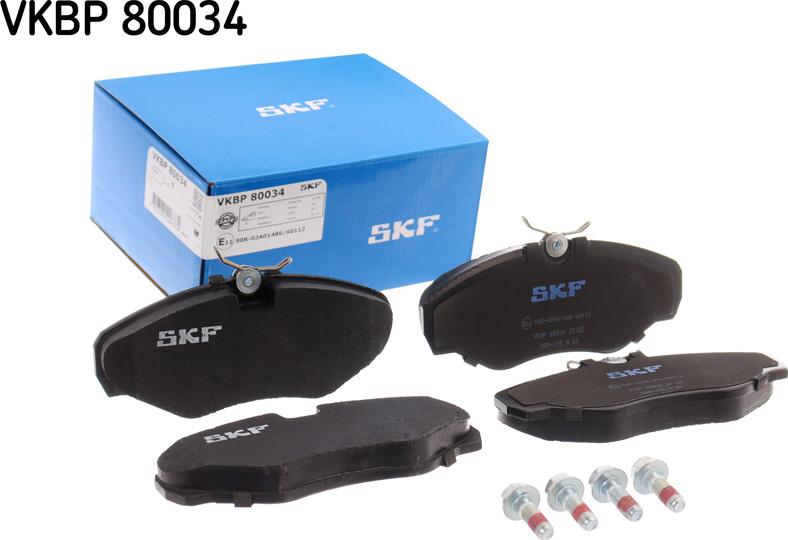 SKF VKBP 80034 - Kit pastiglie freno, Freno a disco autozon.pro