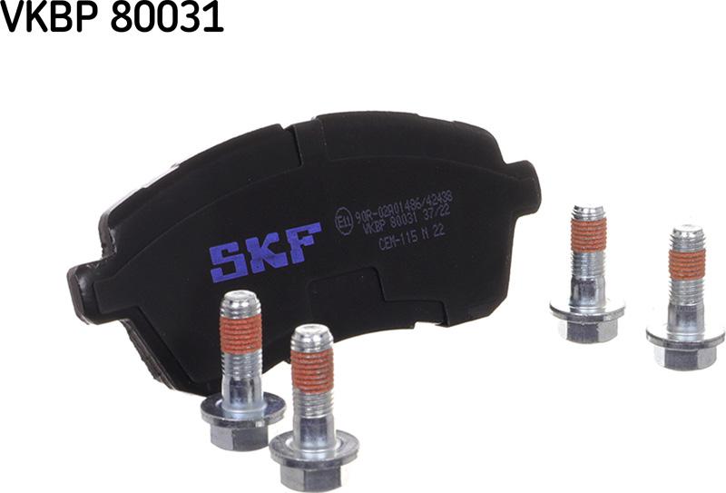 SKF VKBP 80031 - Kit pastiglie freno, Freno a disco autozon.pro