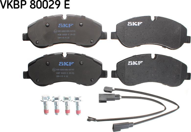 SKF VKBP 80029 E - Kit pastiglie freno, Freno a disco autozon.pro