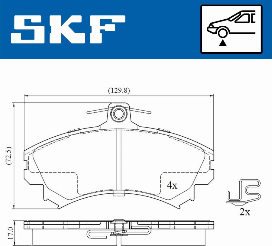 SKF VKBP 80193 A - Kit pastiglie freno, Freno a disco autozon.pro