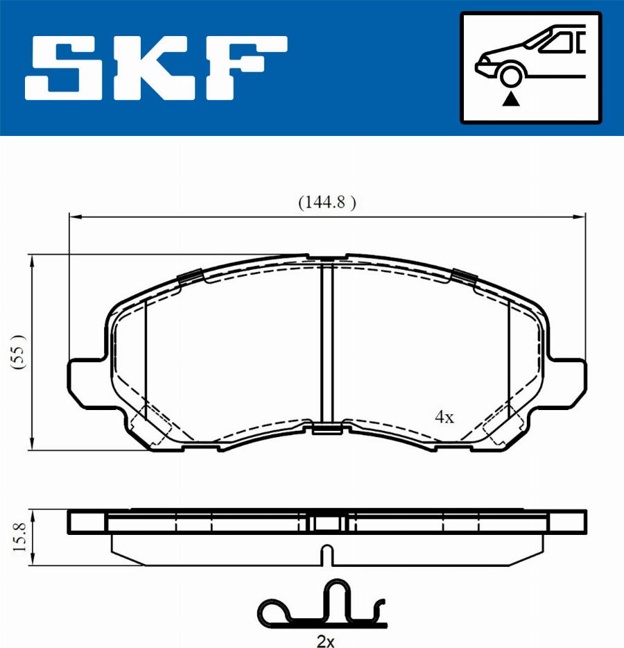 SKF VKBP 80169 A - Kit pastiglie freno, Freno a disco autozon.pro