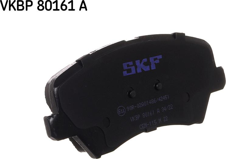 SKF VKBP 80161 A - Kit pastiglie freno, Freno a disco autozon.pro