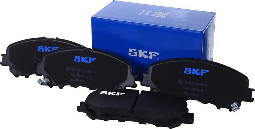 SKF VKBP 80108 A - Kit pastiglie freno, Freno a disco autozon.pro