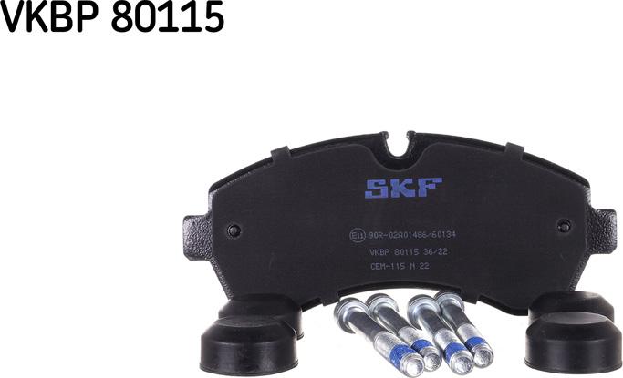 SKF VKBP 80115 - Kit pastiglie freno, Freno a disco autozon.pro