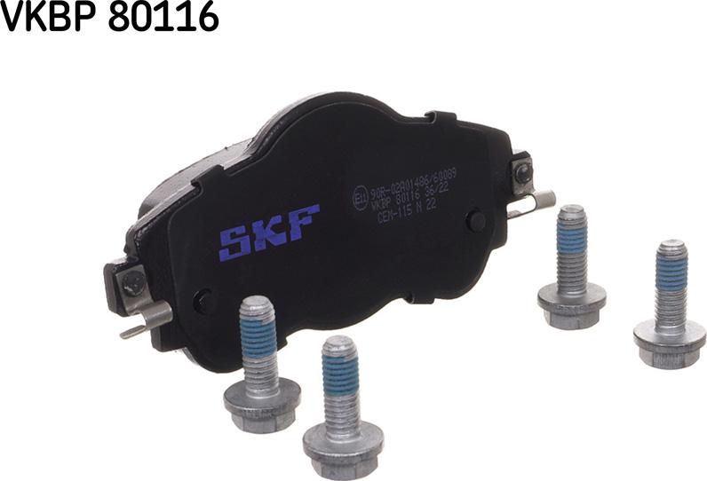 SKF VKBP 80116 - Kit pastiglie freno, Freno a disco autozon.pro