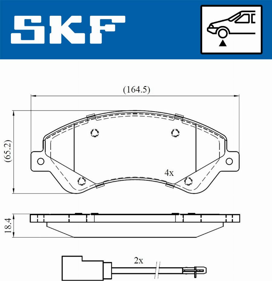 SKF VKBP 80110 E - Kit pastiglie freno, Freno a disco autozon.pro