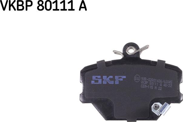 SKF VKBP 80111 A - Kit pastiglie freno, Freno a disco autozon.pro