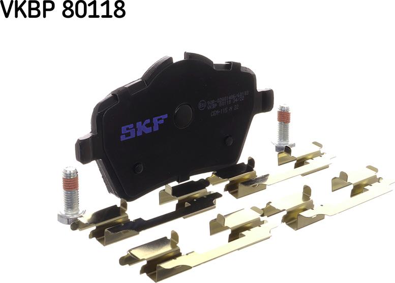 SKF VKBP 80118 - Kit pastiglie freno, Freno a disco autozon.pro