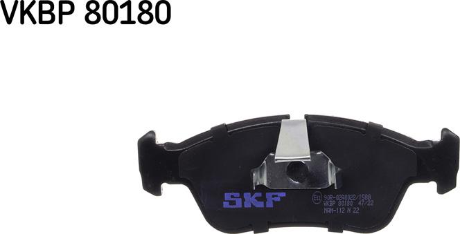 SKF VKBP 80180 - Kit pastiglie freno, Freno a disco autozon.pro