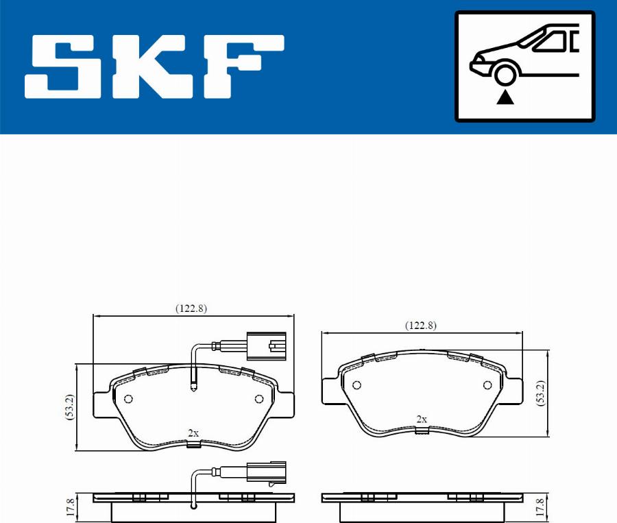 SKF VKBP 80173 E - Kit pastiglie freno, Freno a disco autozon.pro