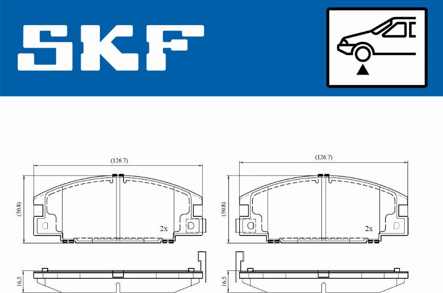 SKF VKBP 80860 A - Kit pastiglie freno, Freno a disco autozon.pro