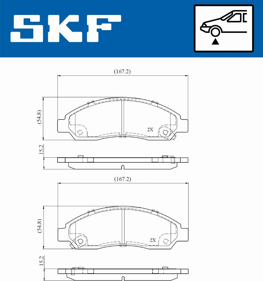 SKF VKBP 80810 A - Kit pastiglie freno, Freno a disco autozon.pro