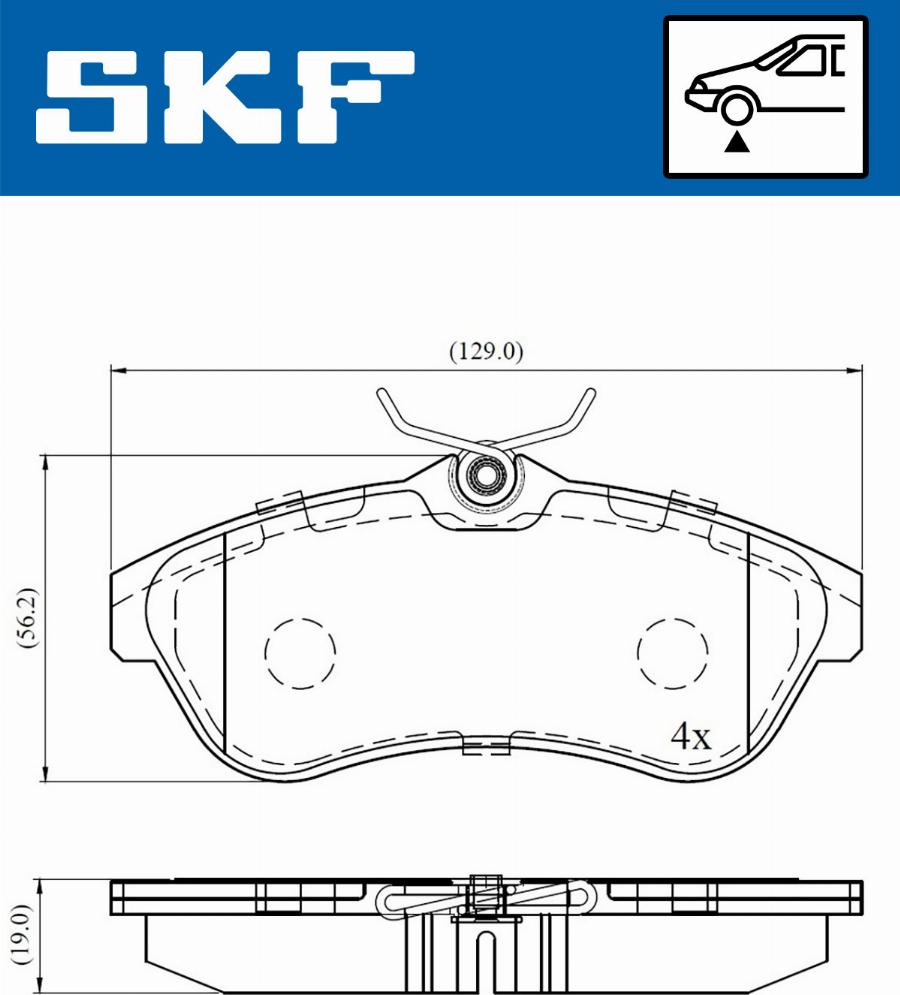 SKF VKBP 80344 - Kit pastiglie freno, Freno a disco autozon.pro