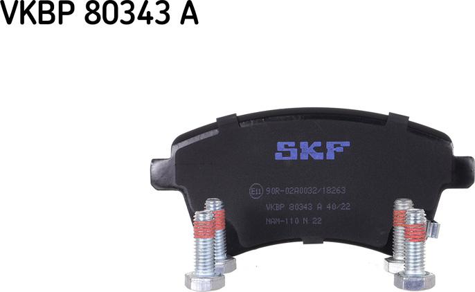 SKF VKBP 80343 A - Kit pastiglie freno, Freno a disco autozon.pro