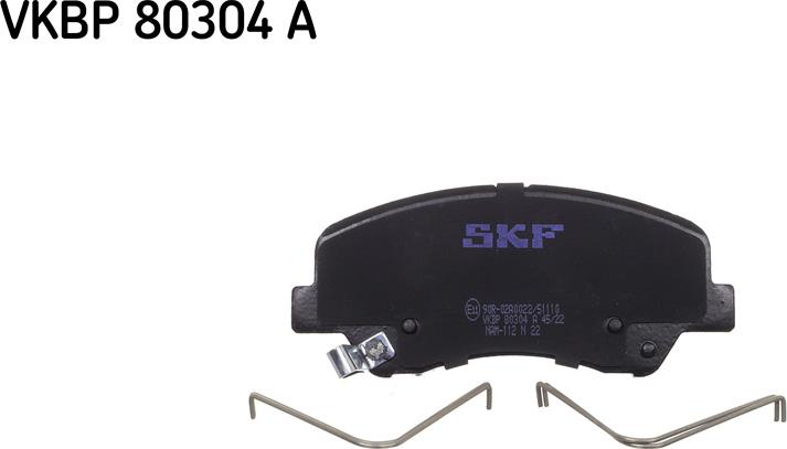 SKF VKBP 80304 A - Kit pastiglie freno, Freno a disco autozon.pro