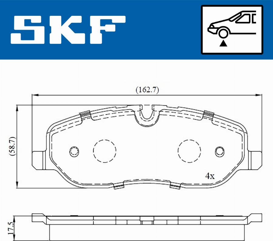 SKF VKBP 80306 - Kit pastiglie freno, Freno a disco autozon.pro