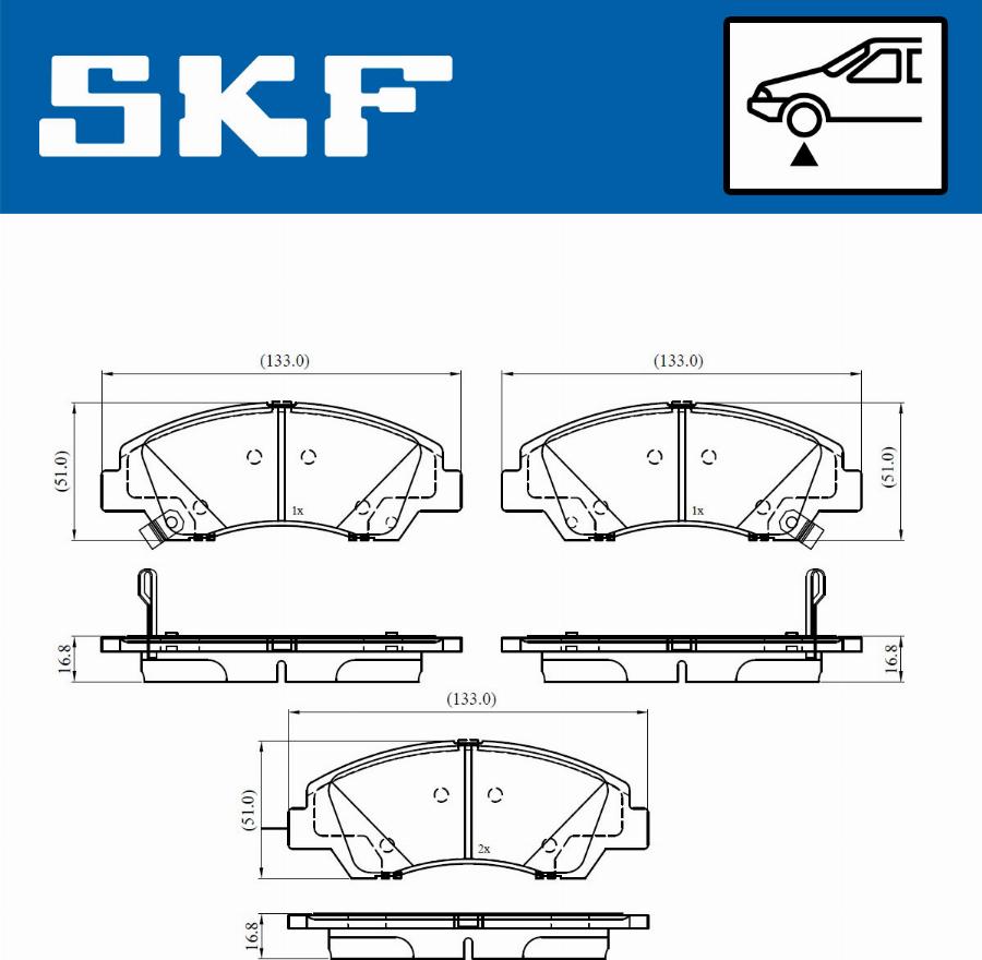 SKF VKBP 80386 A - Kit pastiglie freno, Freno a disco autozon.pro