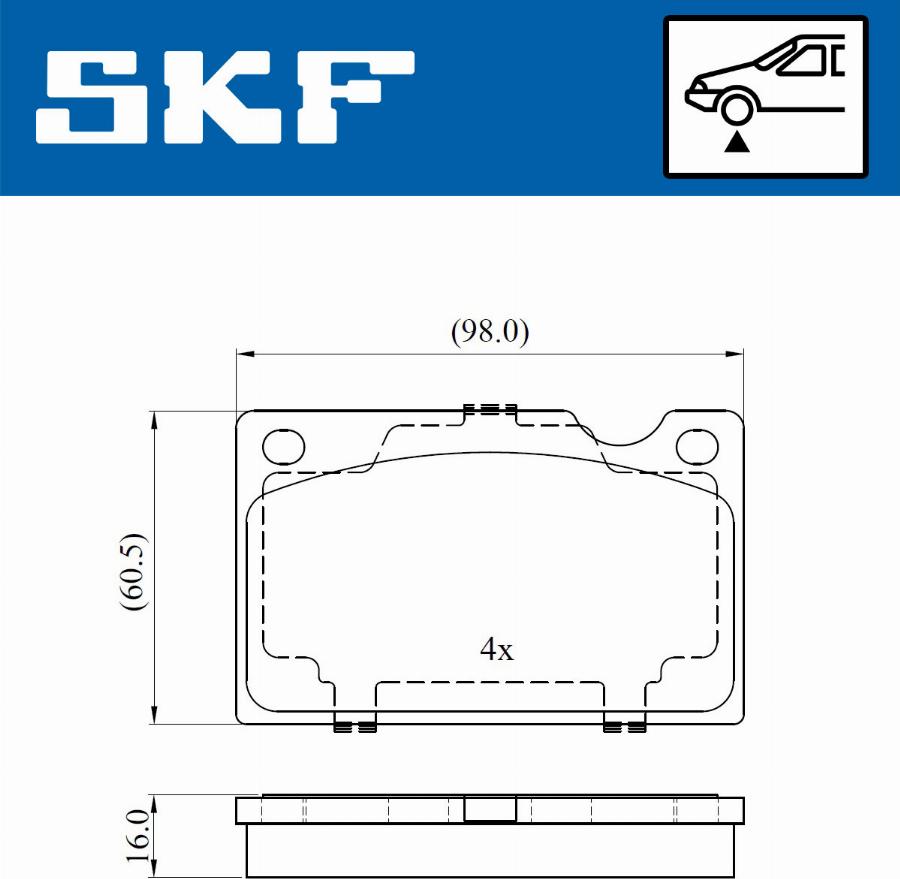 SKF VKBP 80388 - Kit pastiglie freno, Freno a disco autozon.pro