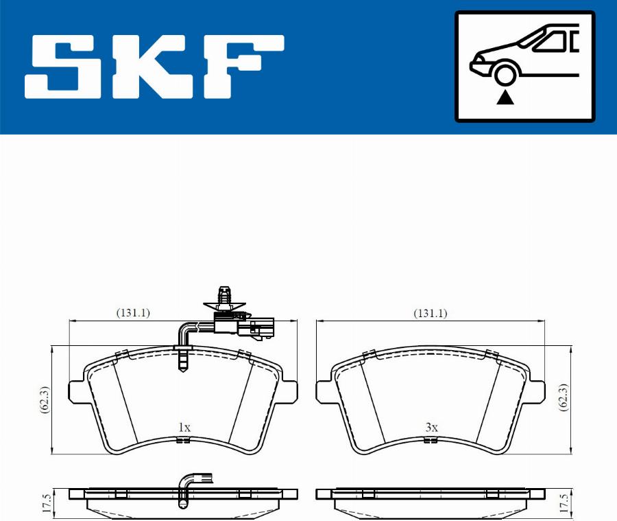 SKF VKBP 80326 E - Kit pastiglie freno, Freno a disco autozon.pro