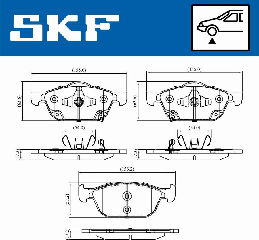 SKF VKBP 80320 A - Kit pastiglie freno, Freno a disco autozon.pro