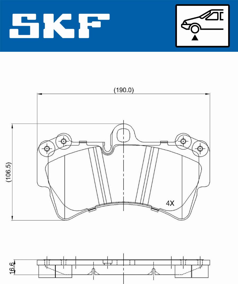 SKF VKBP 80370 - Kit pastiglie freno, Freno a disco autozon.pro