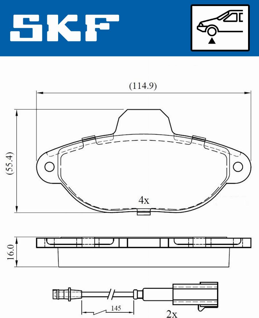 SKF VKBP 80299 E - Kit pastiglie freno, Freno a disco autozon.pro