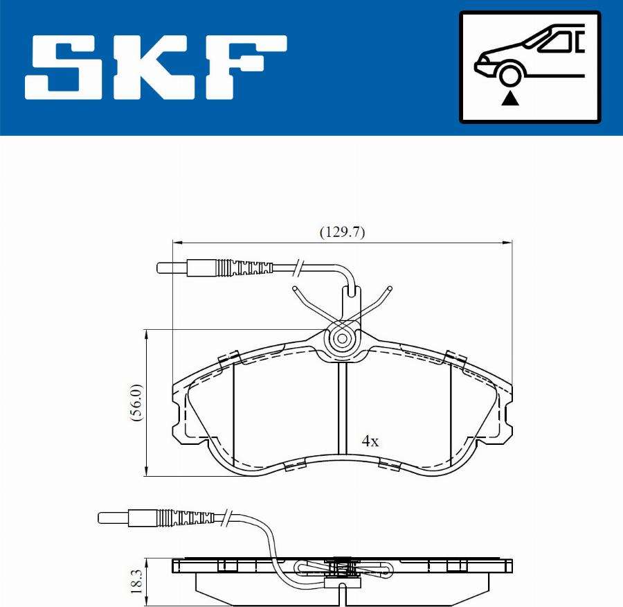 SKF VKBP 80281 E - Kit pastiglie freno, Freno a disco autozon.pro