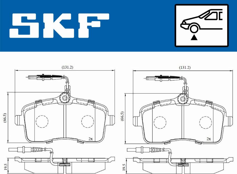 SKF VKBP 80232 E - Kit pastiglie freno, Freno a disco autozon.pro