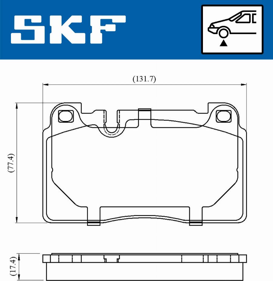 SKF VKBP 80225 - Kit pastiglie freno, Freno a disco autozon.pro