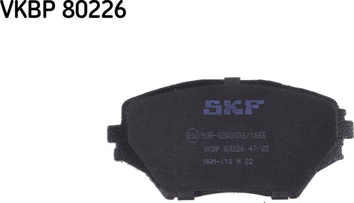 SKF VKBP 80226 - Kit pastiglie freno, Freno a disco autozon.pro