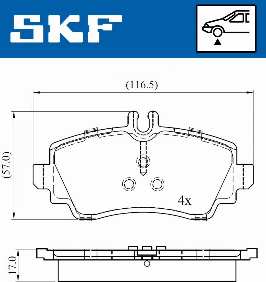 SKF VKBP 80220 - Kit pastiglie freno, Freno a disco autozon.pro