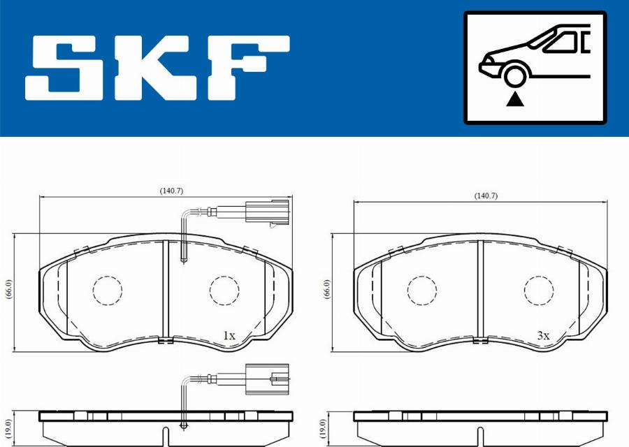 SKF VKBP 80273 E - Kit pastiglie freno, Freno a disco autozon.pro