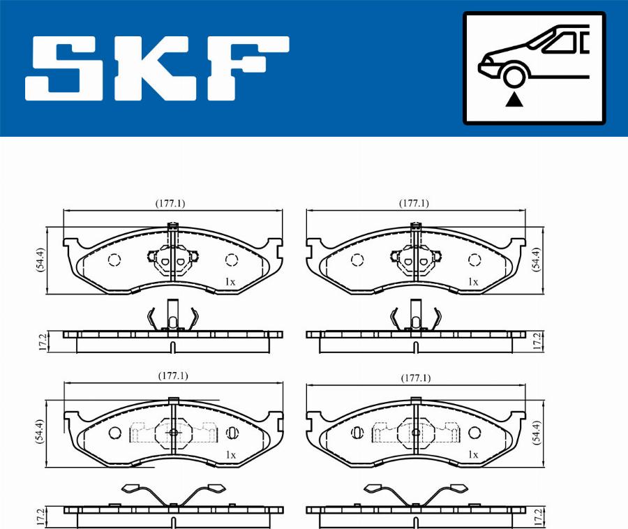 SKF VKBP 80741 - Kit pastiglie freno, Freno a disco autozon.pro