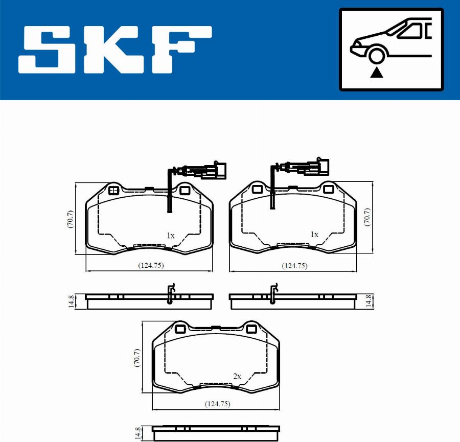 SKF VKBP 80759 E - Kit pastiglie freno, Freno a disco autozon.pro