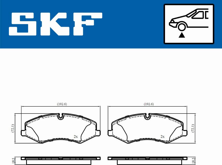 SKF VKBP 80703 - Kit pastiglie freno, Freno a disco autozon.pro