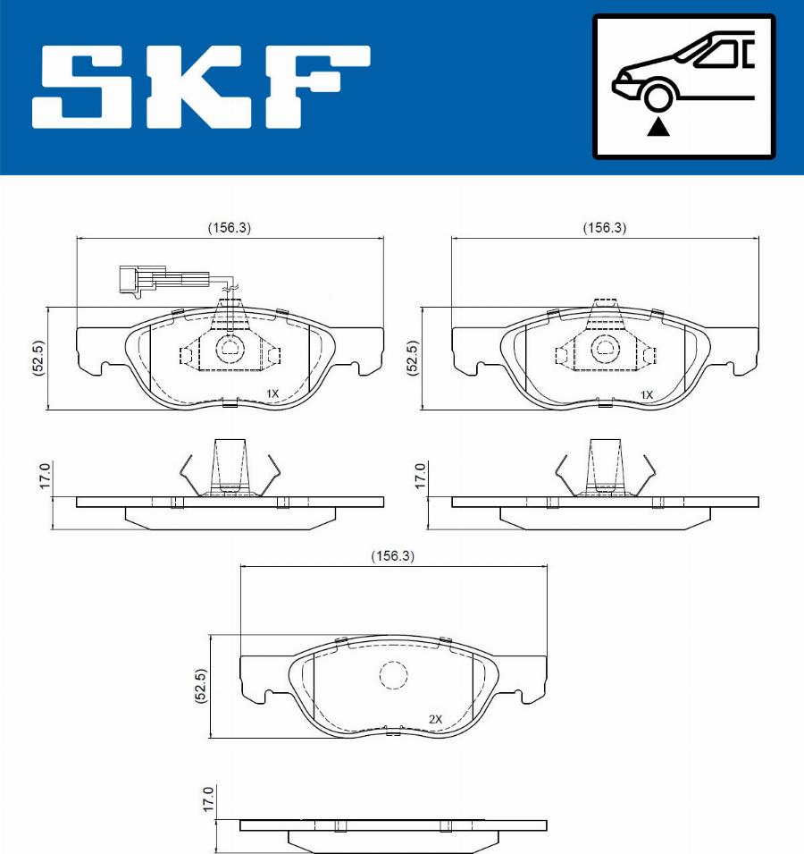 SKF VKBP 80774 E - Kit pastiglie freno, Freno a disco autozon.pro