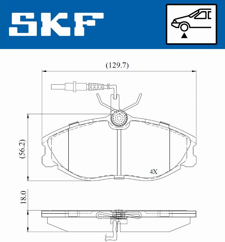 SKF VKBP 80770 E - Kit pastiglie freno, Freno a disco autozon.pro