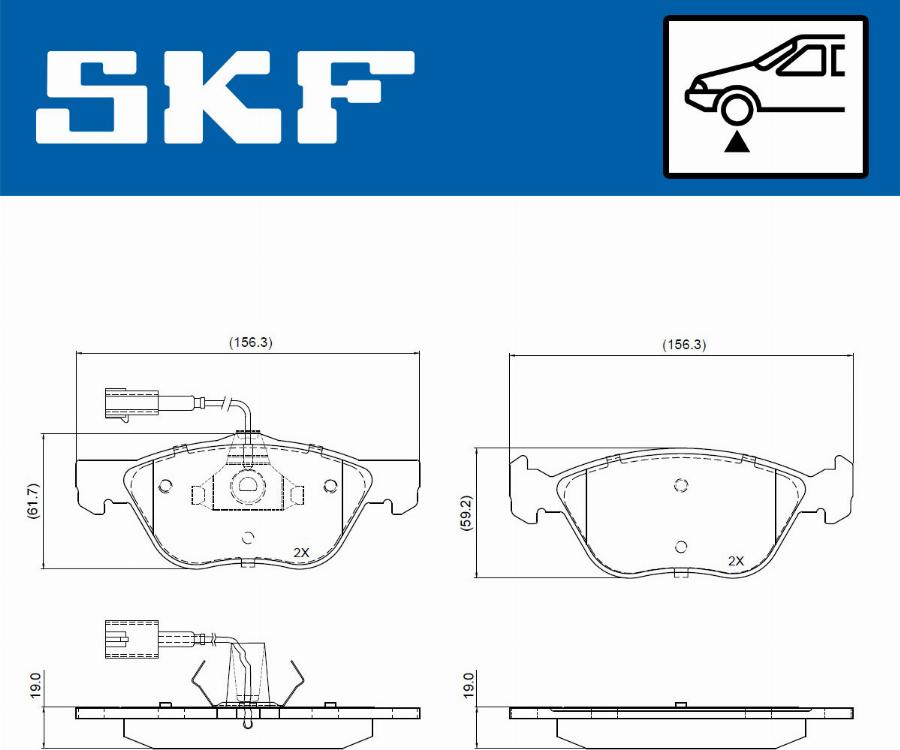 SKF VKBP 81049 E - Kit pastiglie freno, Freno a disco autozon.pro